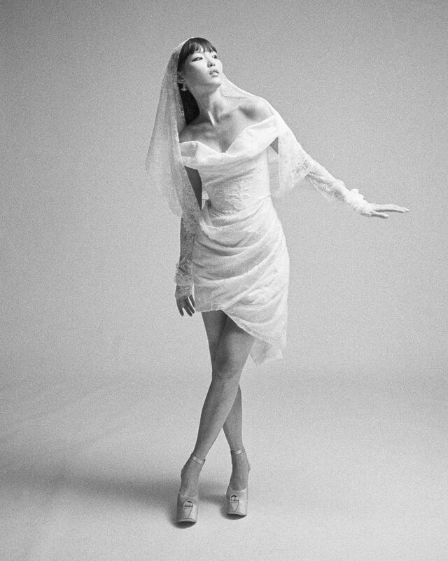 Nova Cora Mini Lace Bridal Dress