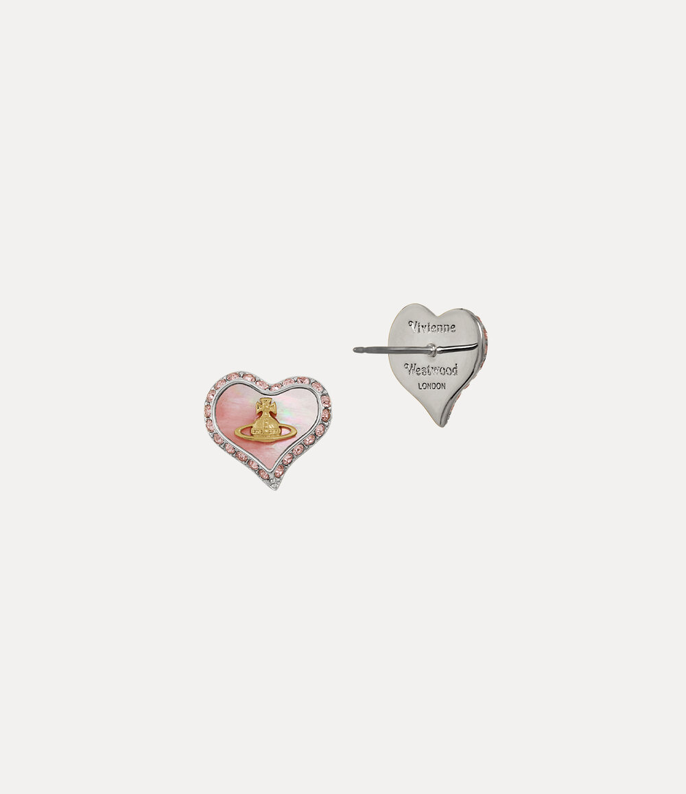 Vivienne Westwood Petra Earrings in Platinum Gold Coral, view 2