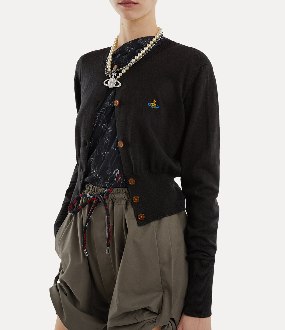 Vivienne Westwood Bea Cropped Cardigan in Black, view 4