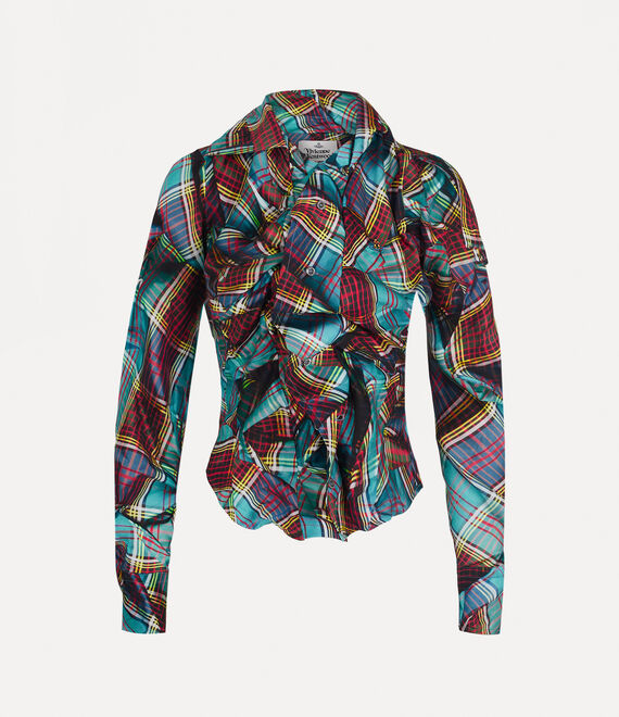 Shop Vivienne Westwood Drunken Shirt In Multi-tartan