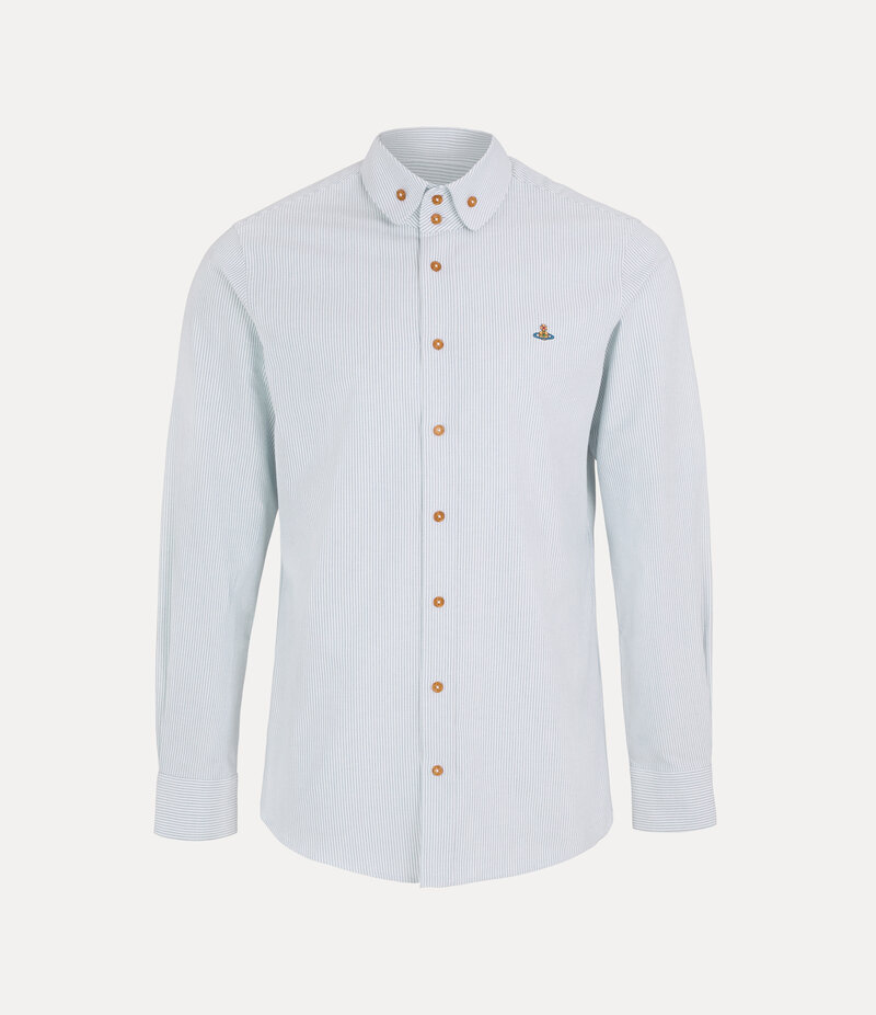 Vivienne Westwood Two Button Krall Shirt in Ink Stripe