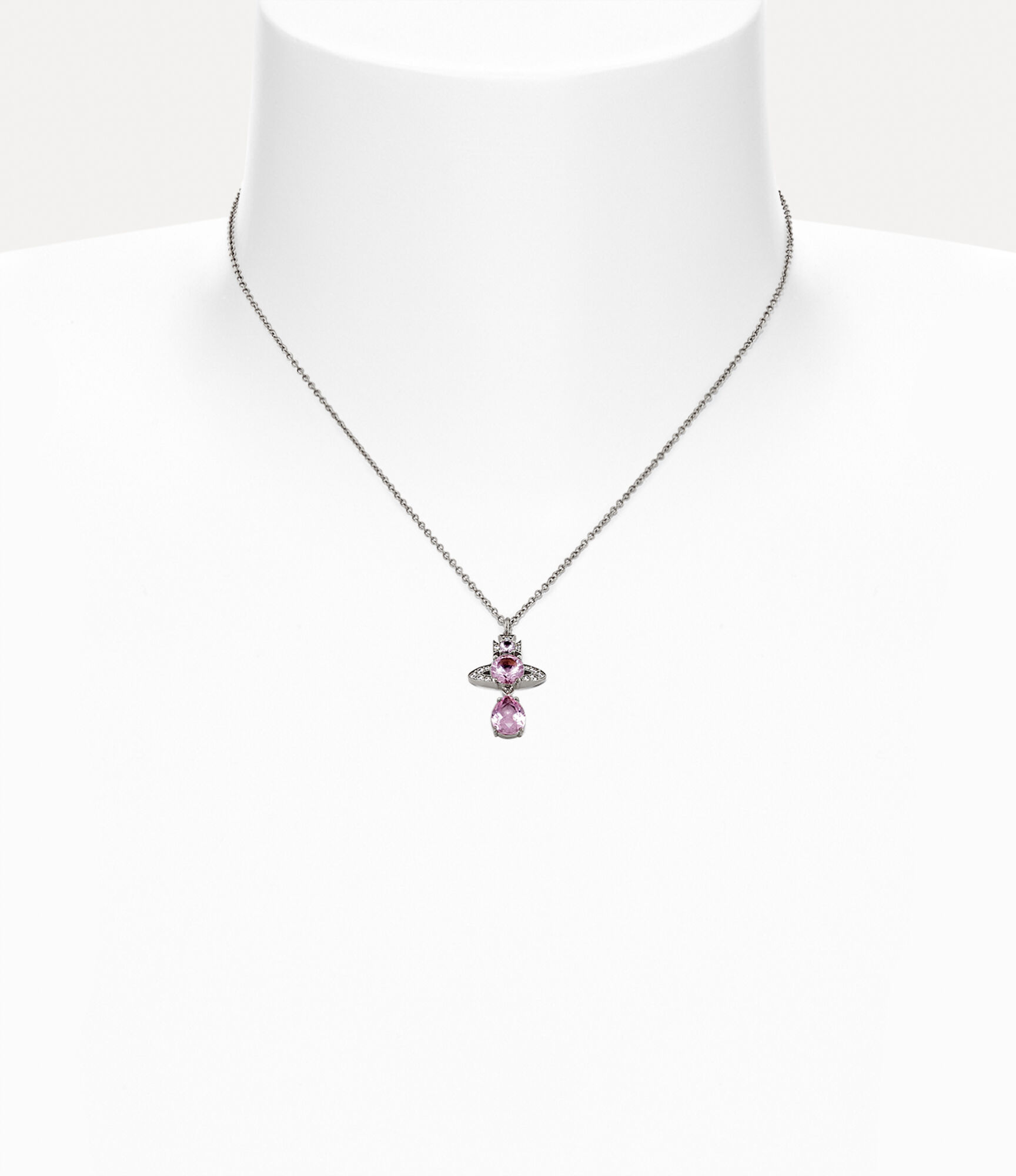 Ismene Drop Pendant Necklace in PLATINUMWHITEPINKCZ Vivienne Westwood®