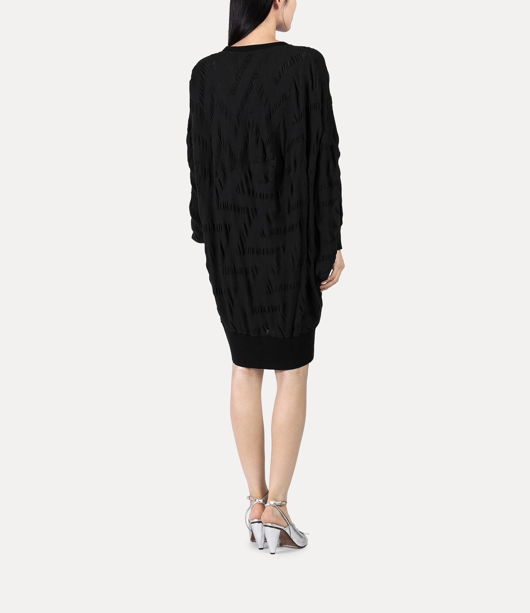 Zigzag See Through Drape Dress  large image number 3