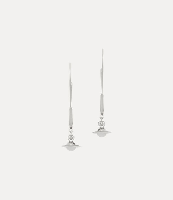 Large Maxima Earrings in PLATINUM | Vivienne Westwood® Large Maxima Earrings in PLATINUM | Vivienne Westwood®
