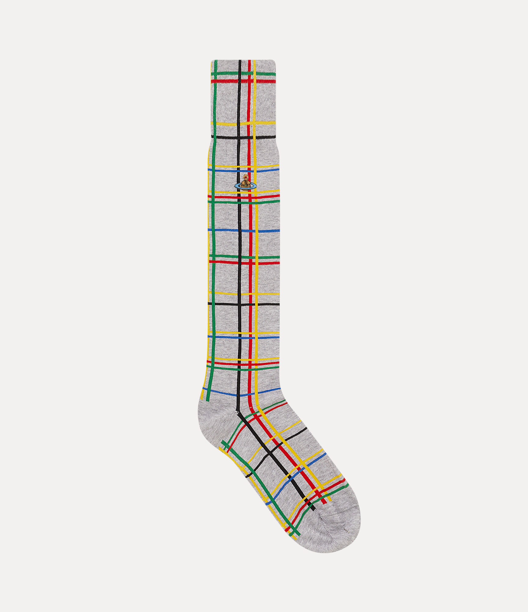 Abstract Check High Sock  large image number 1