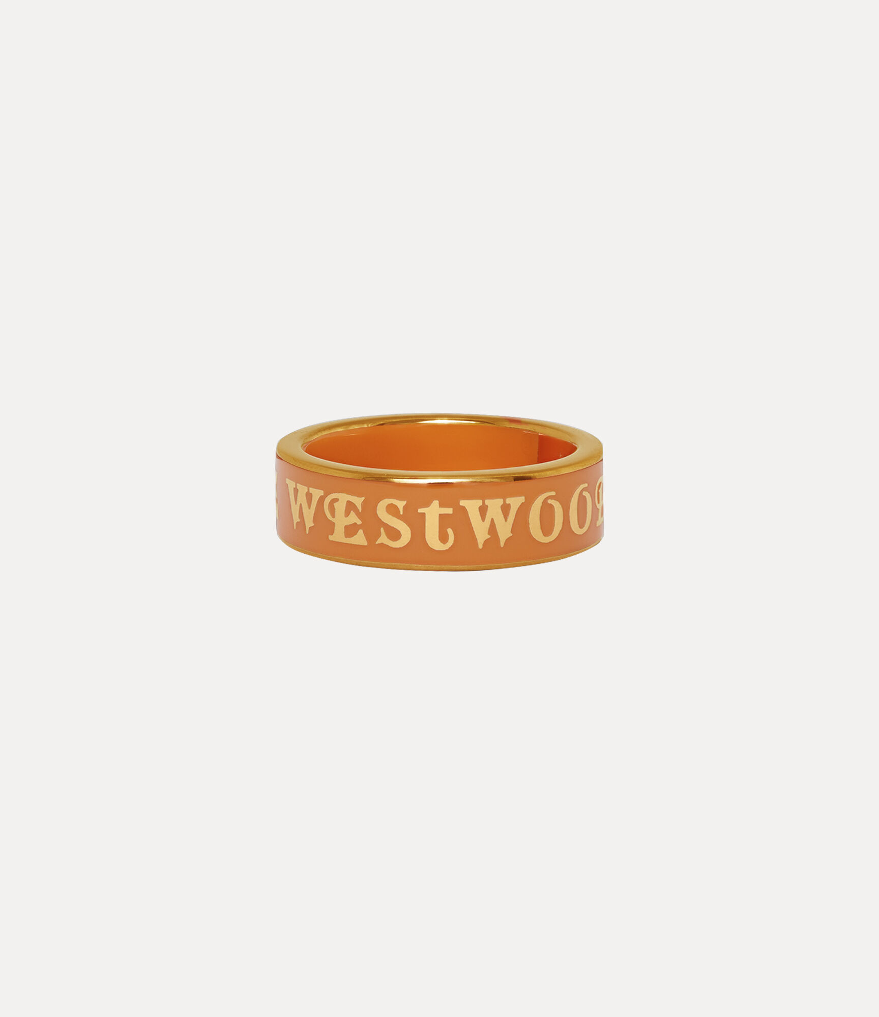 Conduit Street Ring in GOLD-ORANGE-Enamel | Vivienne Westwood®