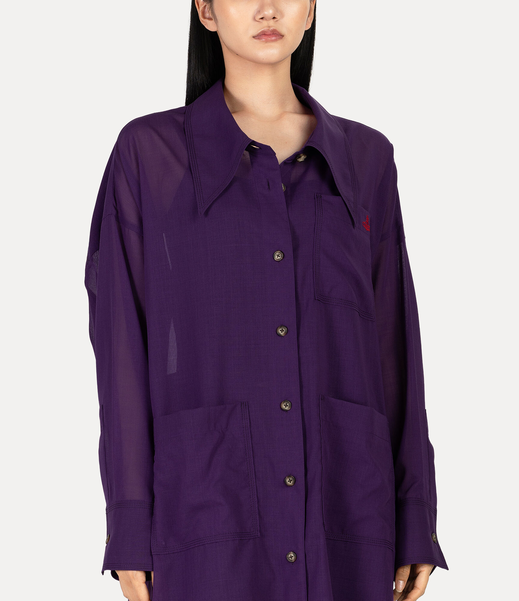 Sheer Wool Oversized Shirt  large image number 4