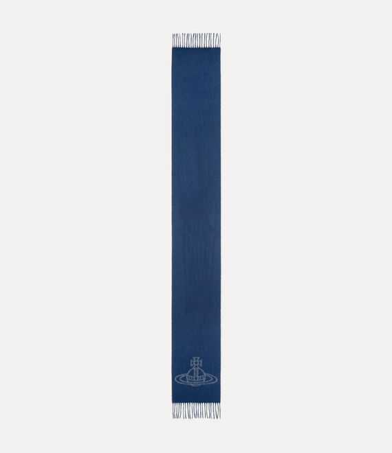 Vivienne Westwood Double Face Scarf Blue Double Face Scarf Unisex