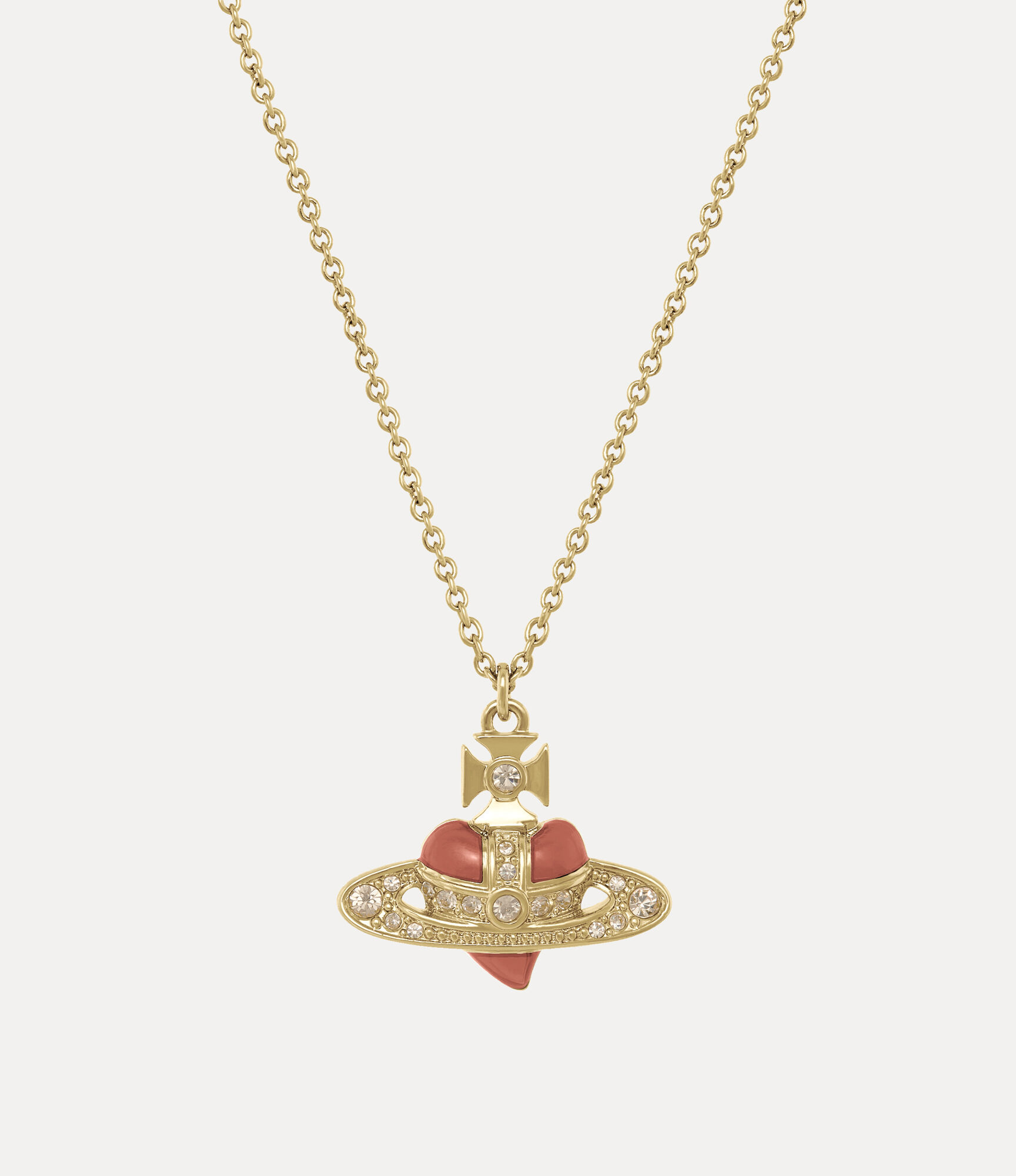New Diamante Heart Pendant Necklace