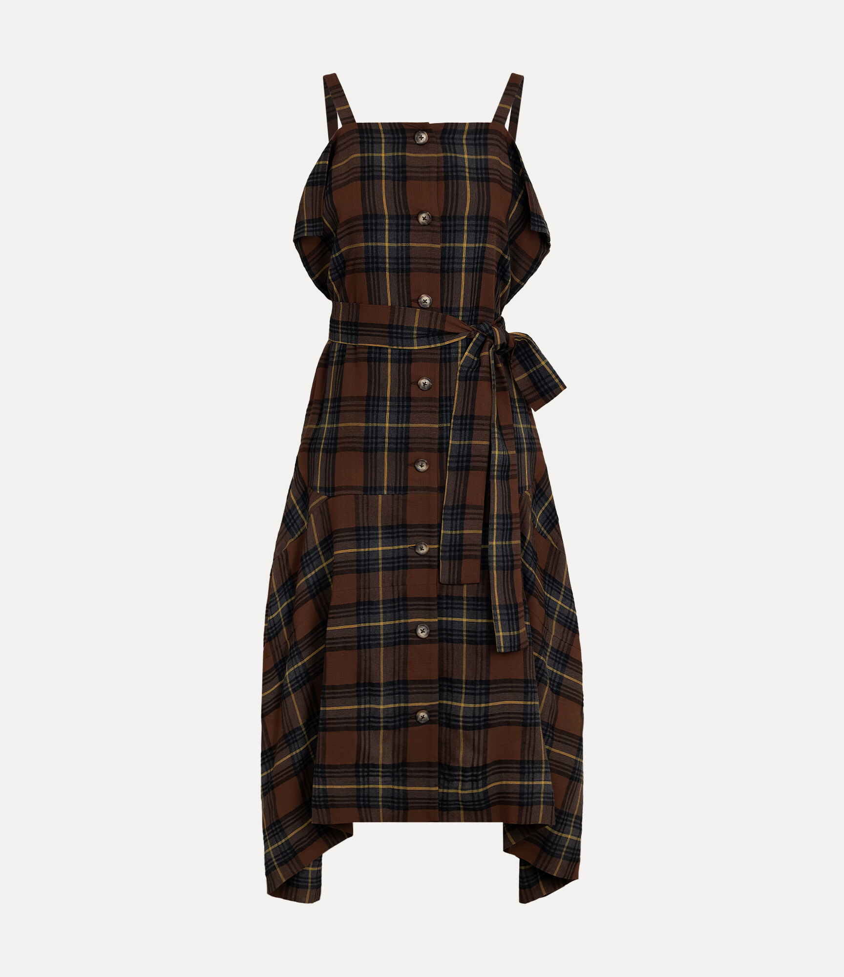 See Through Check Jumper Skirt