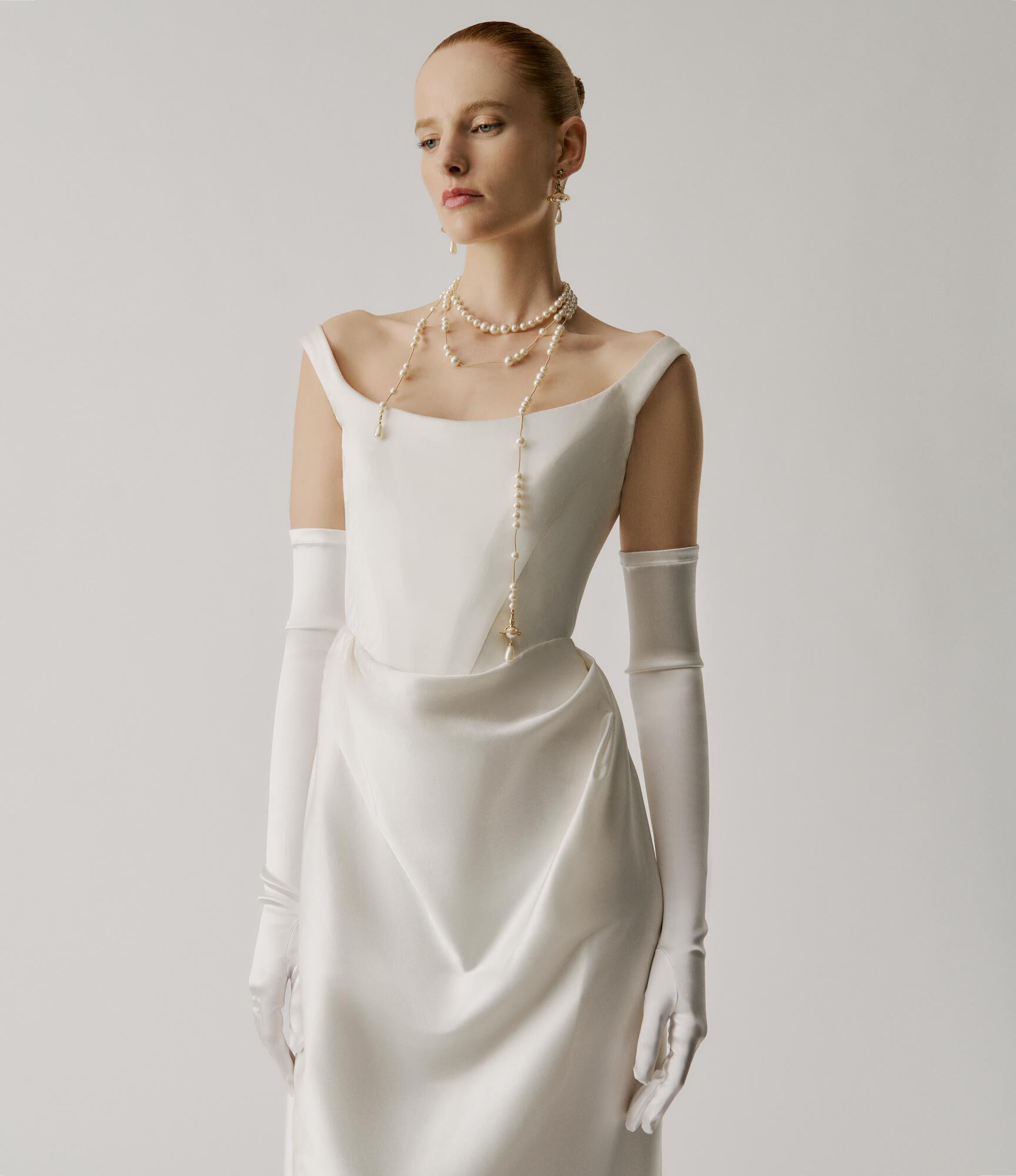 Classic Satin Opera Gloves 43cm   large image number 2