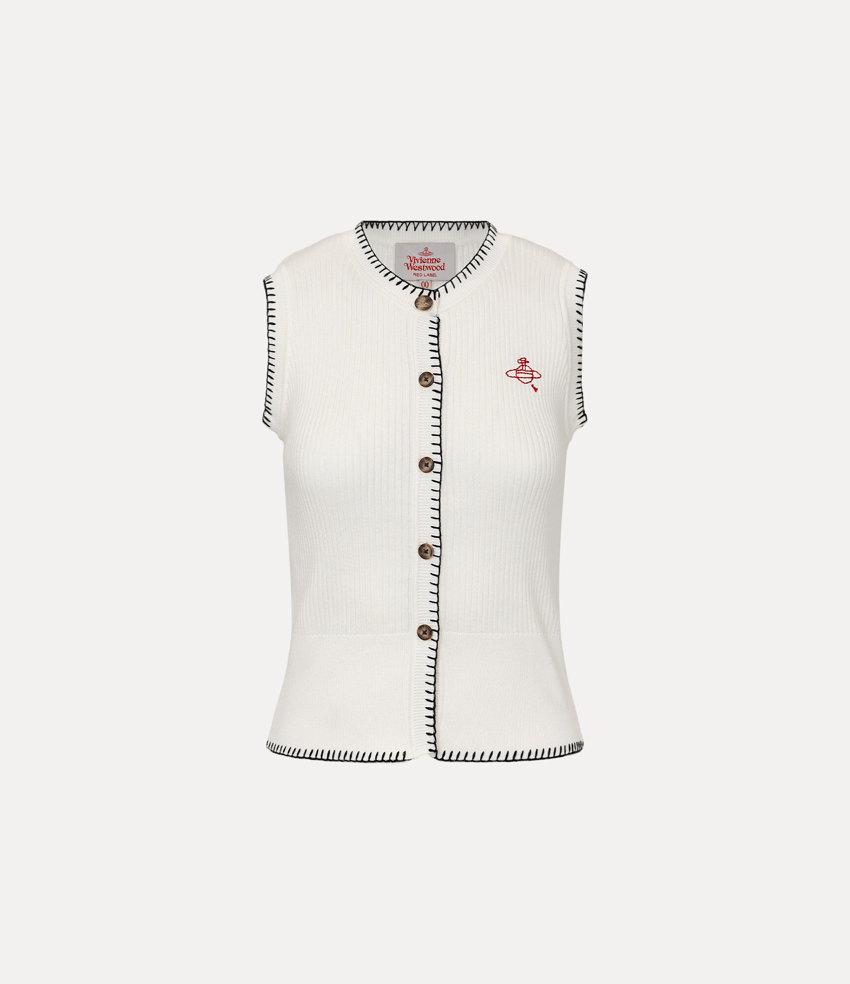 Blanket Stitch Rib Vest