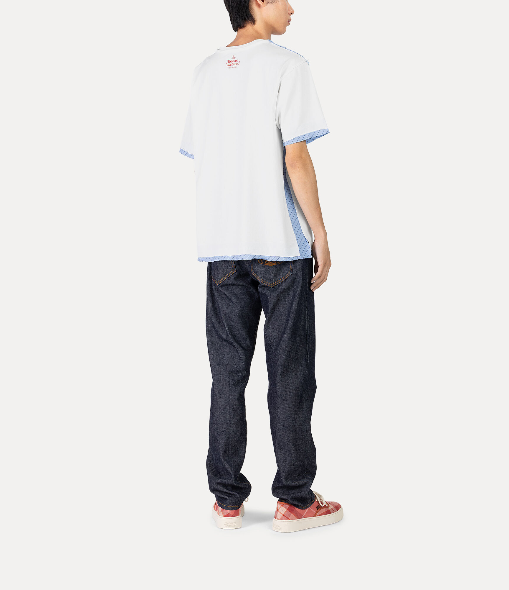 Orb Stripe リラックス Tシャツ - ホワイト | Vivienne Westwood®