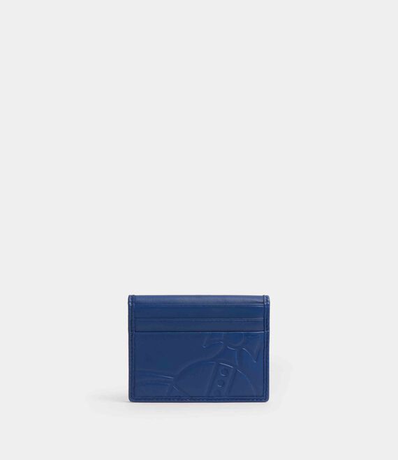 Vivienne Westwood Man. Card Holder Nappa Leather -dark-blue One Size Men