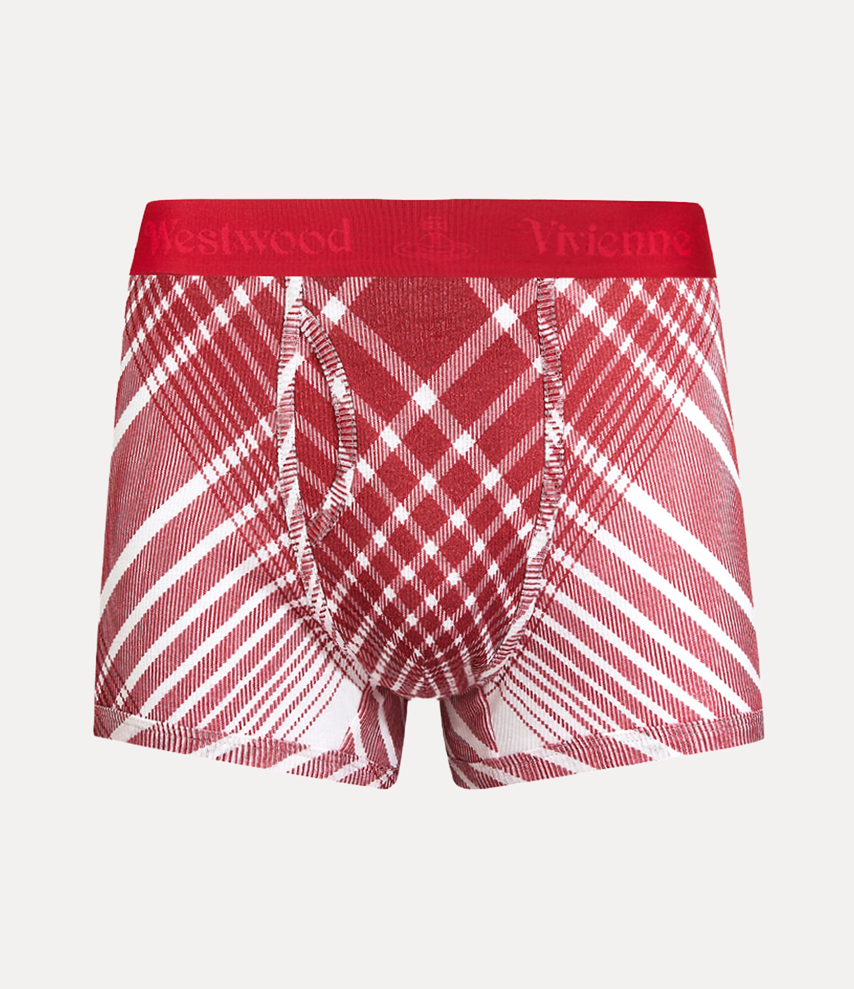 Tartan burgundy boxer  large image number 1