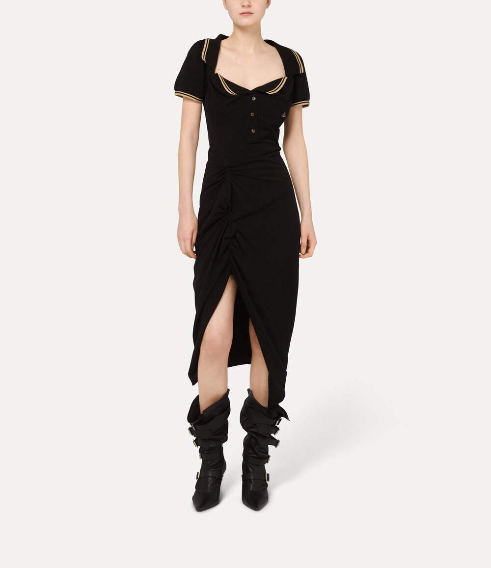 Vivienne Westwood Long Monday Pulling Dress in Black, view 2