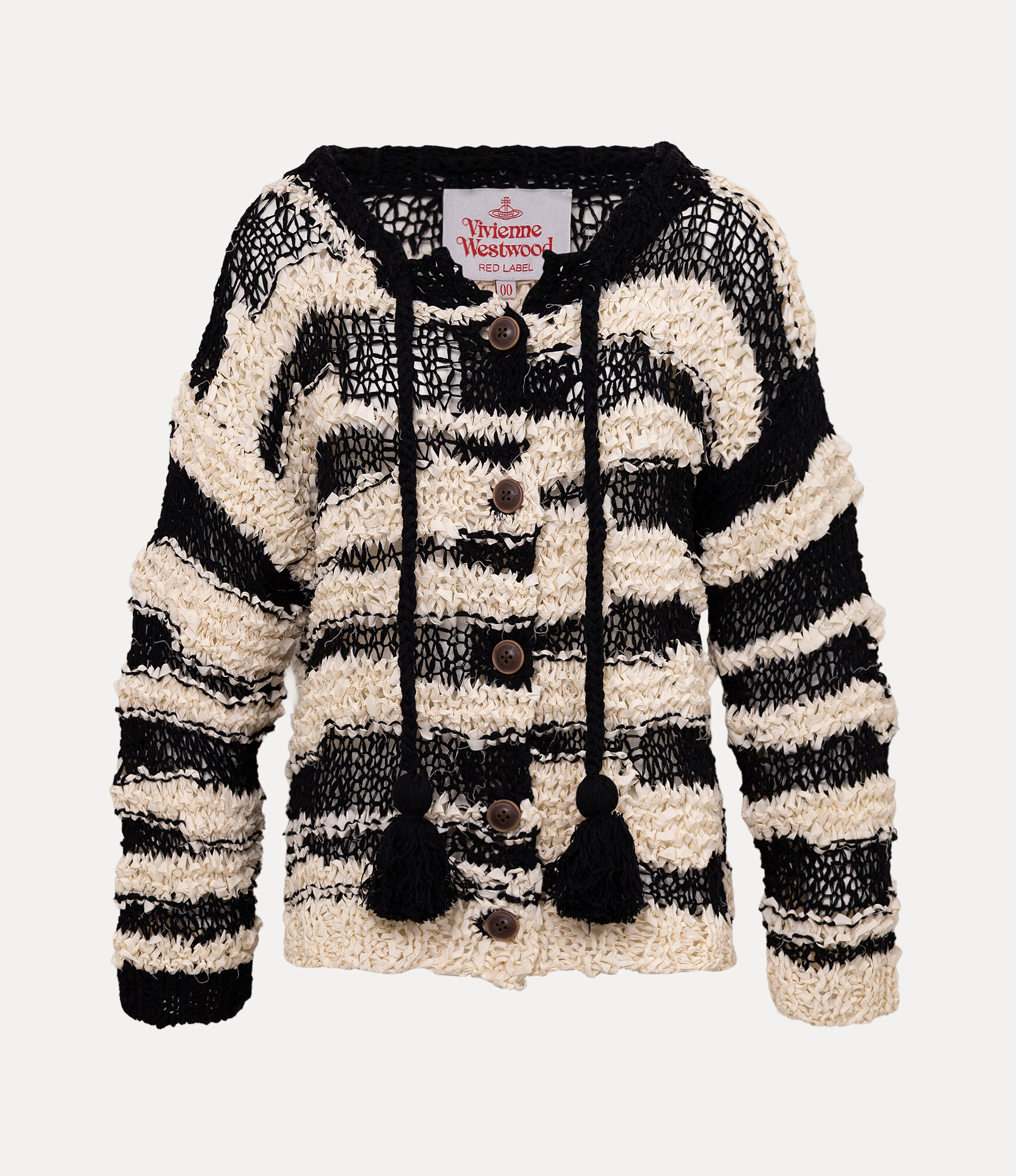 Tassel Stripe Knitted Cardigan  large image number 1