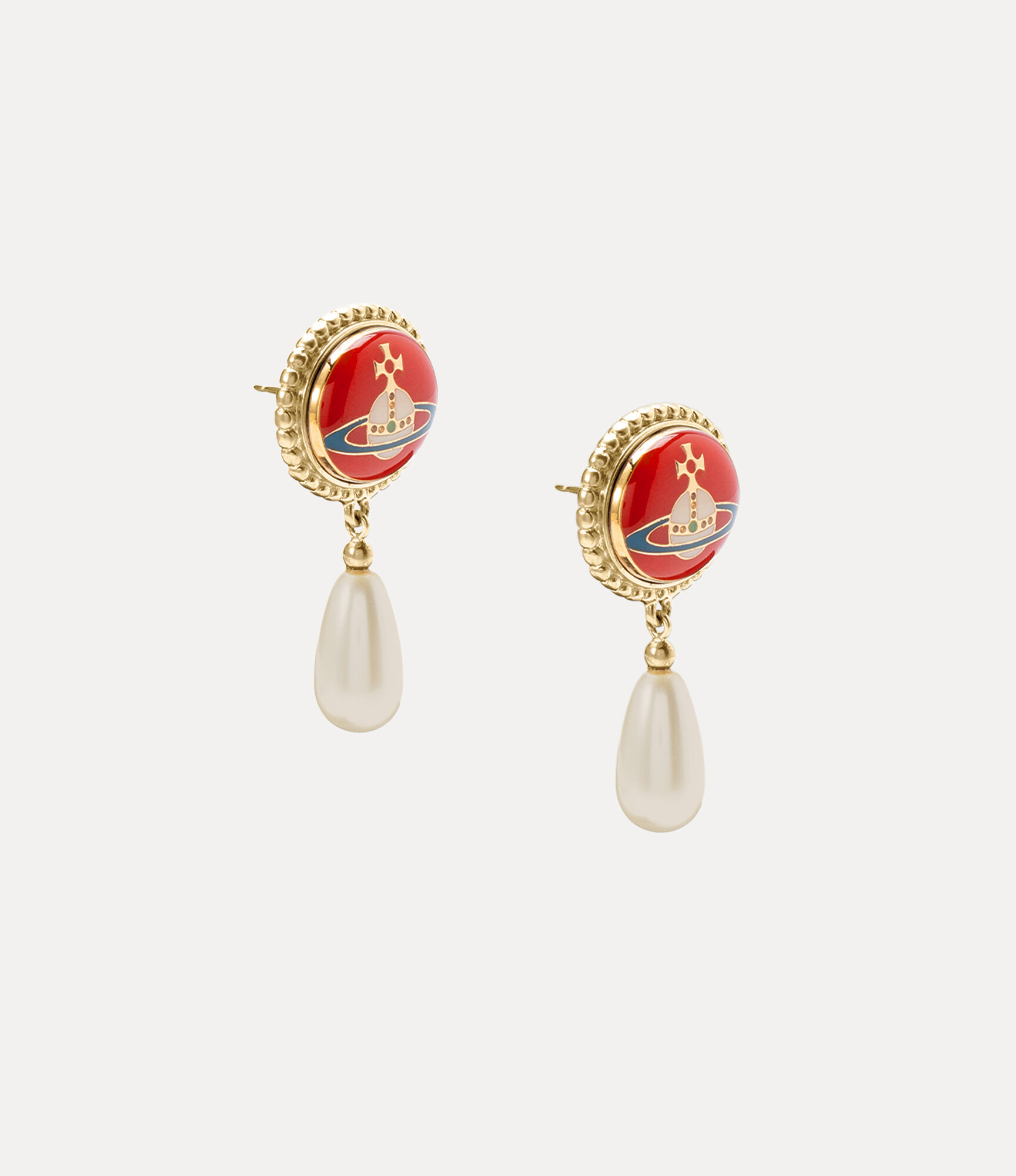 Enamel Button Earrings  large image number 3