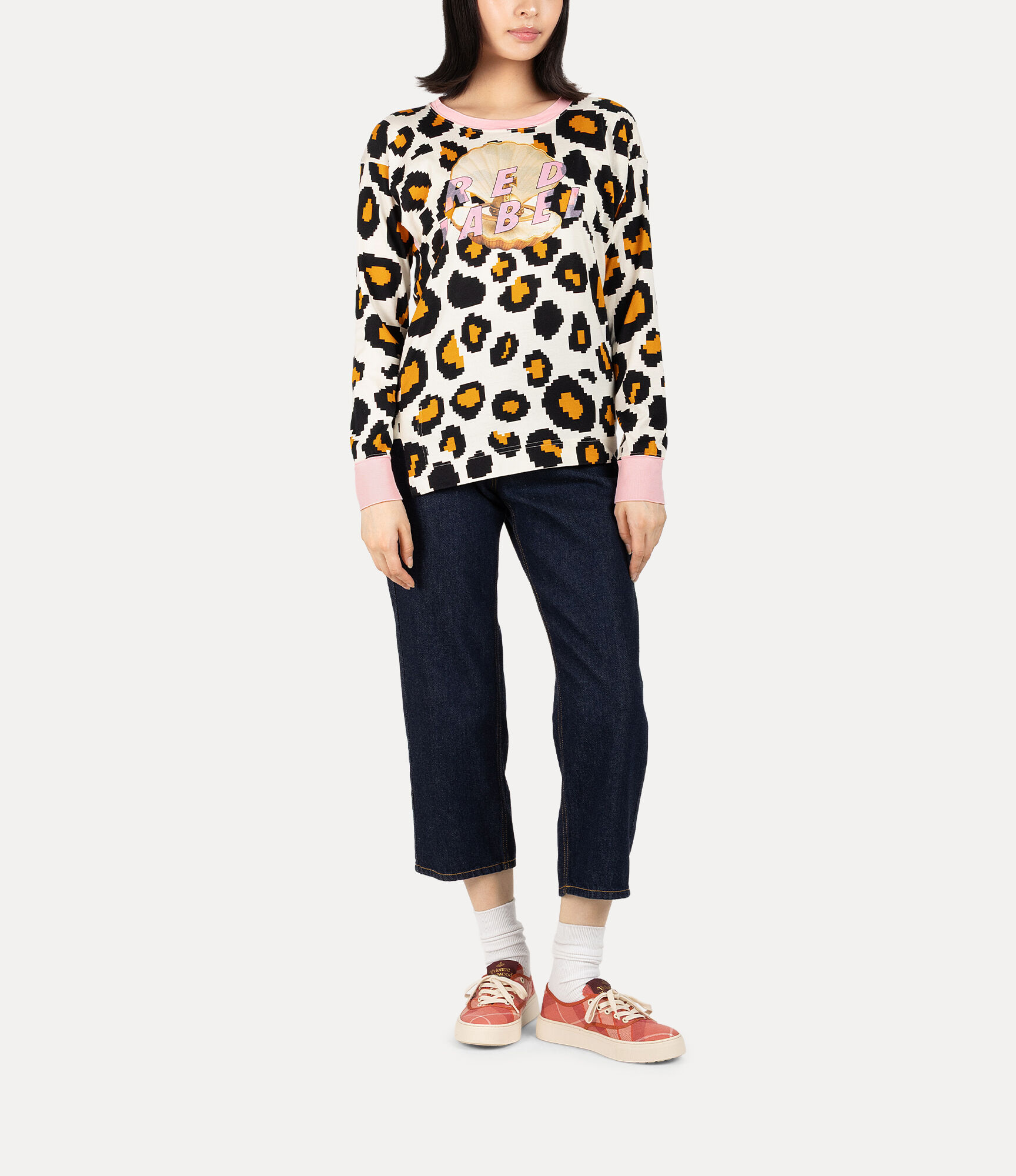 Pixilated Leopard Clam Shell Top   large image number 2