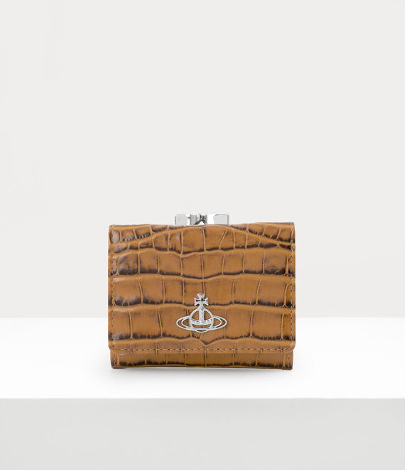 Vivienne Westwood Small Frame Wallet In Tan