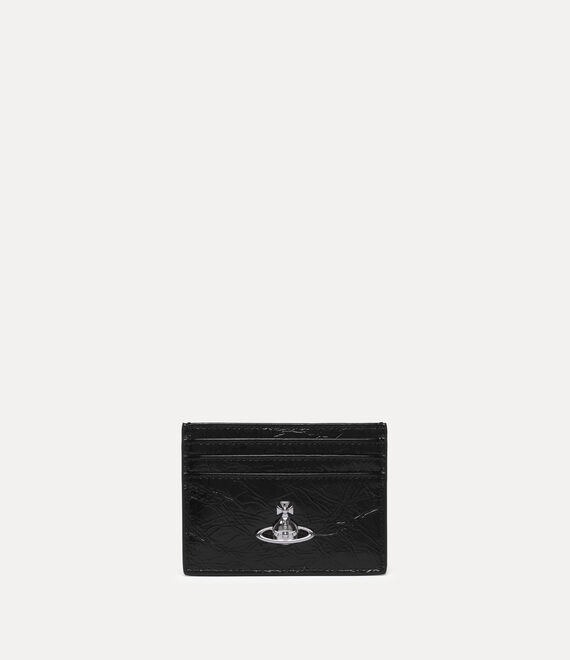 Vivienne Westwood Flat Card Holder Naplak Leather Black One Size Women