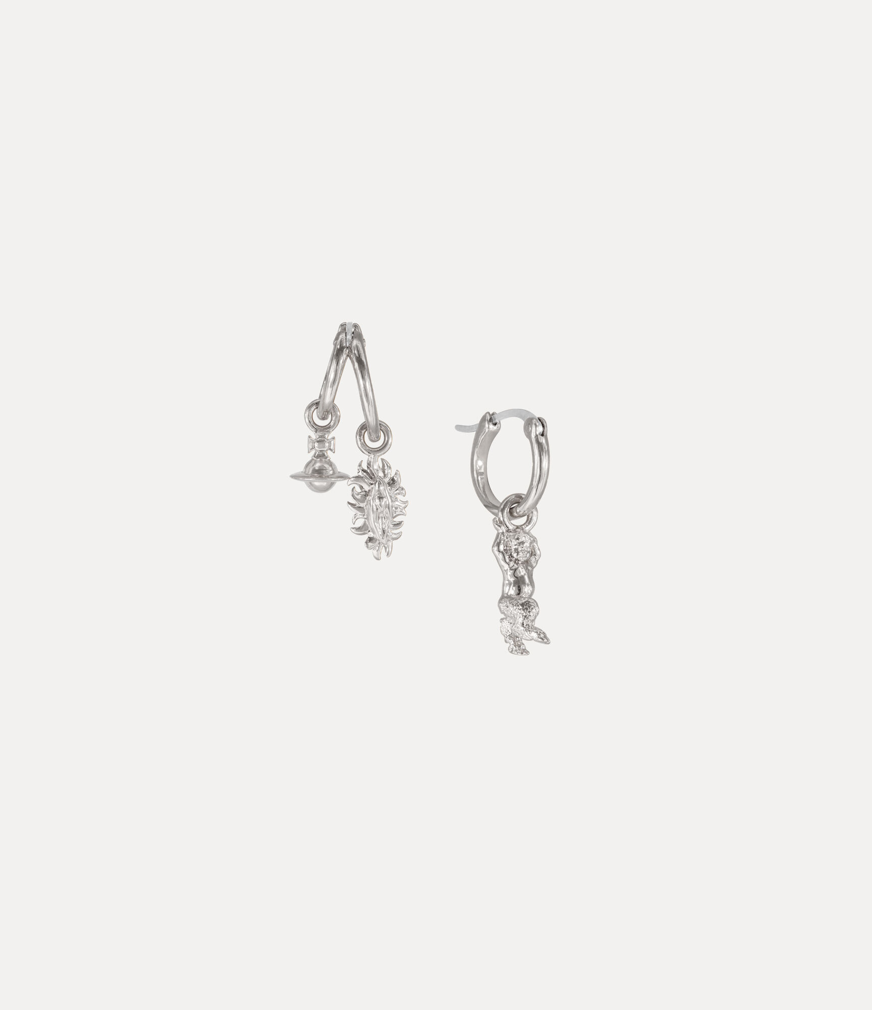 Mini Charms Hoop Earrings 