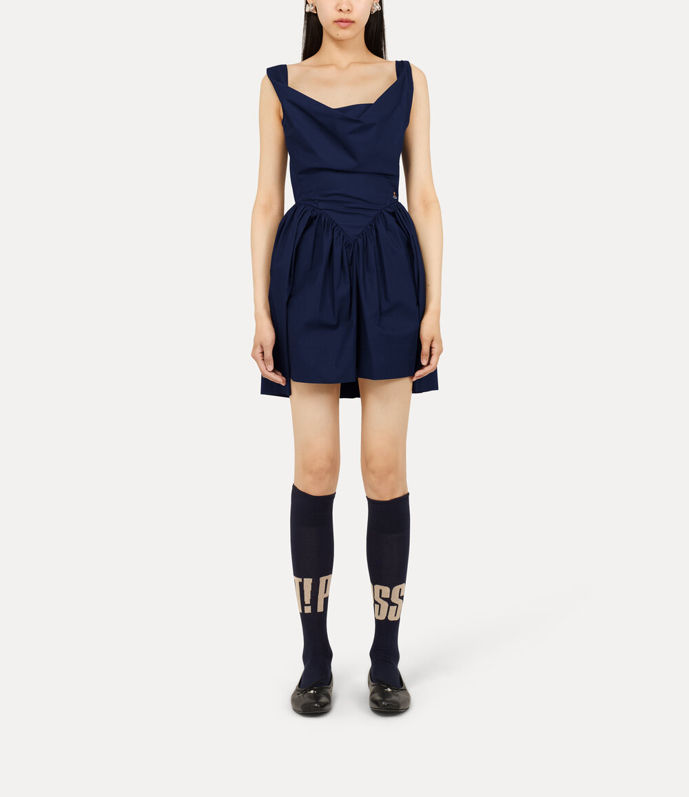 Vivienne Westwood Mini Sunday Dress in Navy Blue, view 2