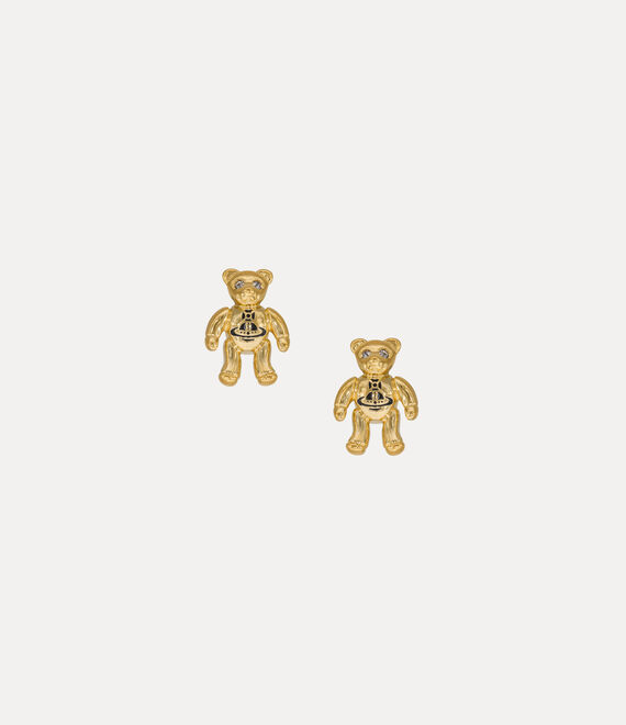 Vivienne Westwood Ruby Small Earrings Gold-black-diamond-crystal-black-enamel Gold-black-diamond-crystal-black-enamel