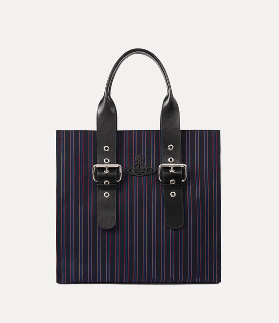 Vivienne Westwood Alex Tote Bag Woven Stripe Blue