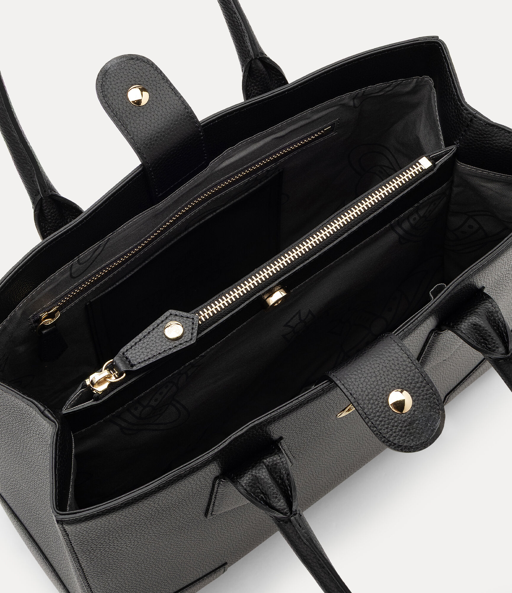 Executive Square Medium Tote in BLACK | Vivienne Westwood®
