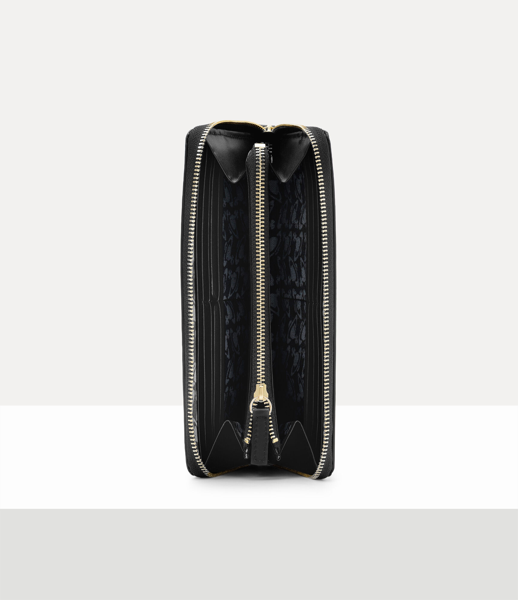 Executive Vintage Orb Zip Long Wallet in BLACK | Vivienne Westwood®