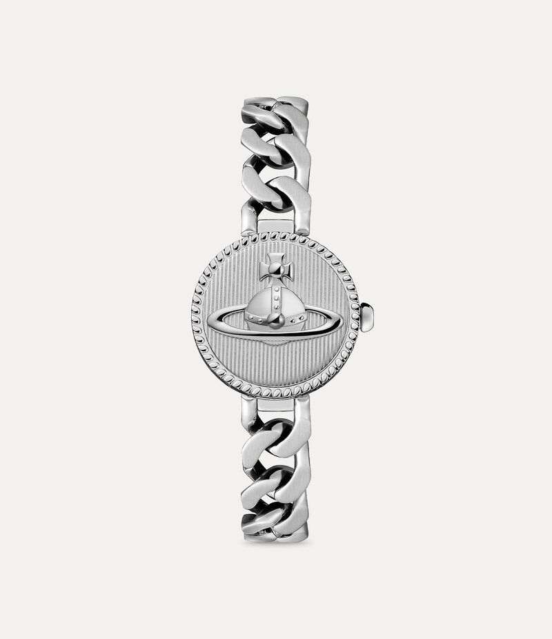 Vivienne Westwood Orb Button Watch in Silver