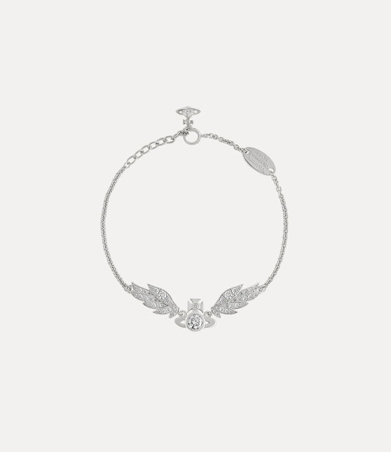 Shop Vivienne Westwood Dawna Bracelet In Platinum-white-cz