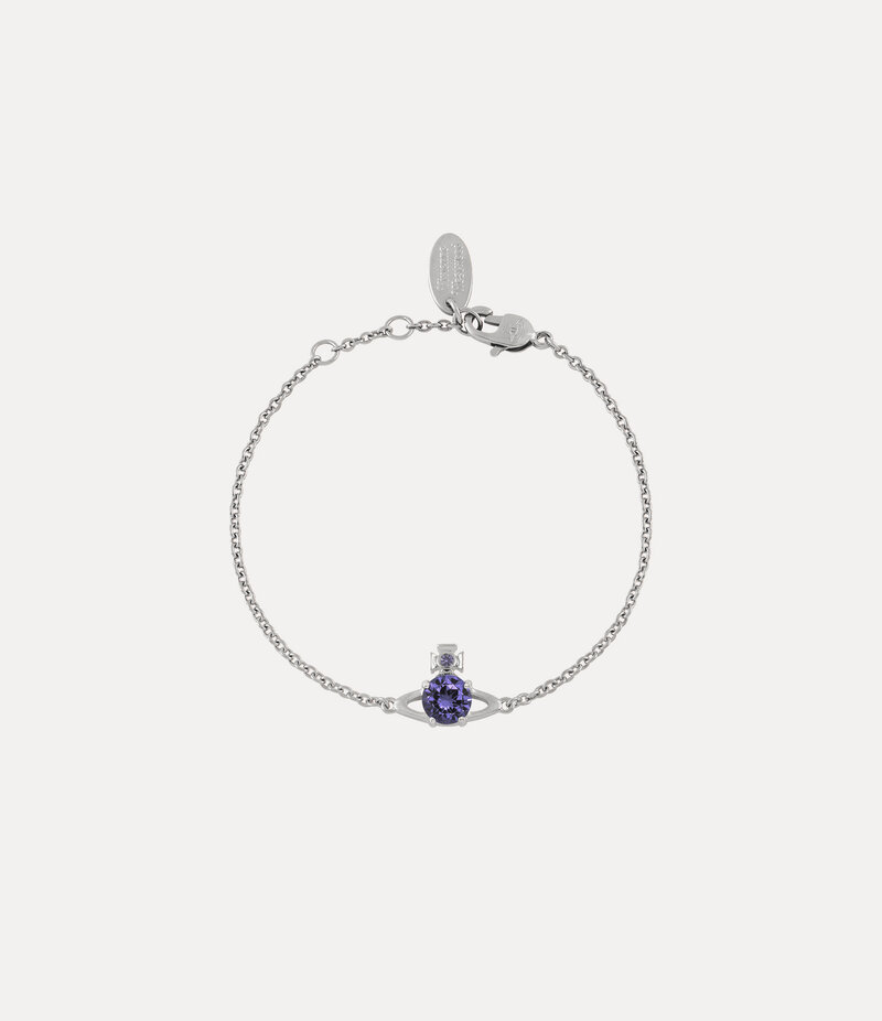 Vivienne Westwood Reina Small Bracelet in Platinum Lavender Cz