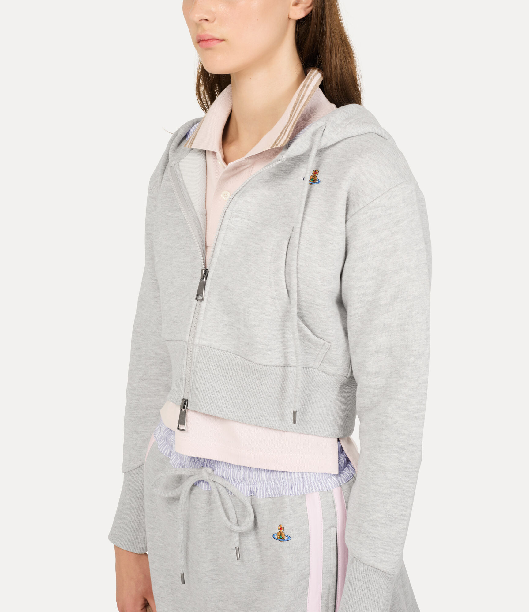 Leo Hoodie in GREY-WHITE-STRIPE | Vivienne Westwood®