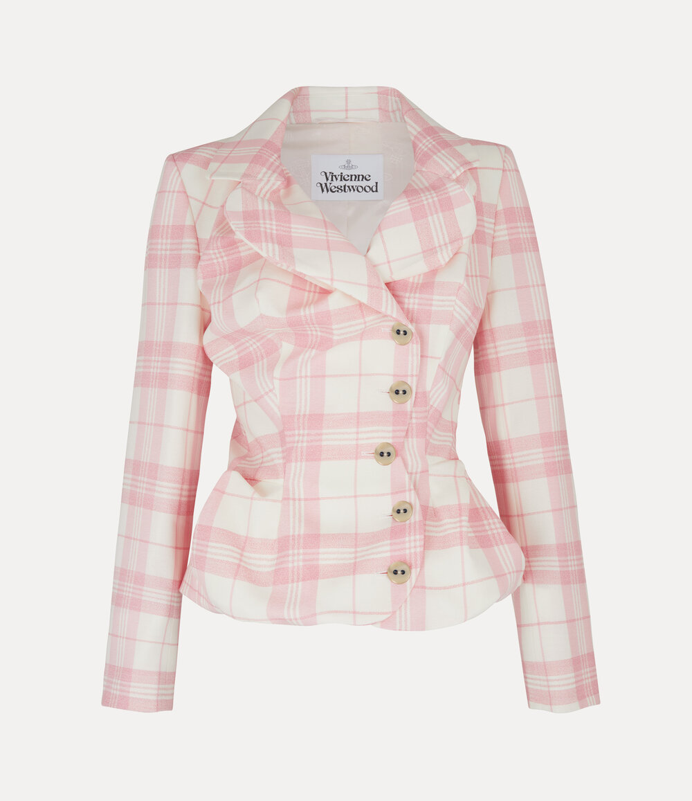 Vivienne Westwood Drunken Tailored Jacket in Ivory Pink