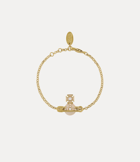 Vivienne Westwood Kitty Bracelet Gold-white-opal-crystal-powder-blue-enamel-cream Gold-white-opal-crystal-powder-blue-