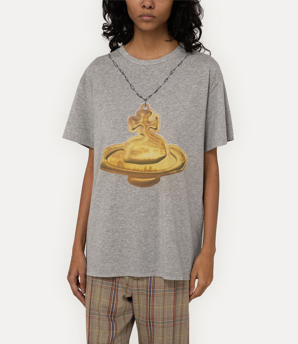 Vivienne Westwood Gold Orb Classic T-shirt in Grey, view 4