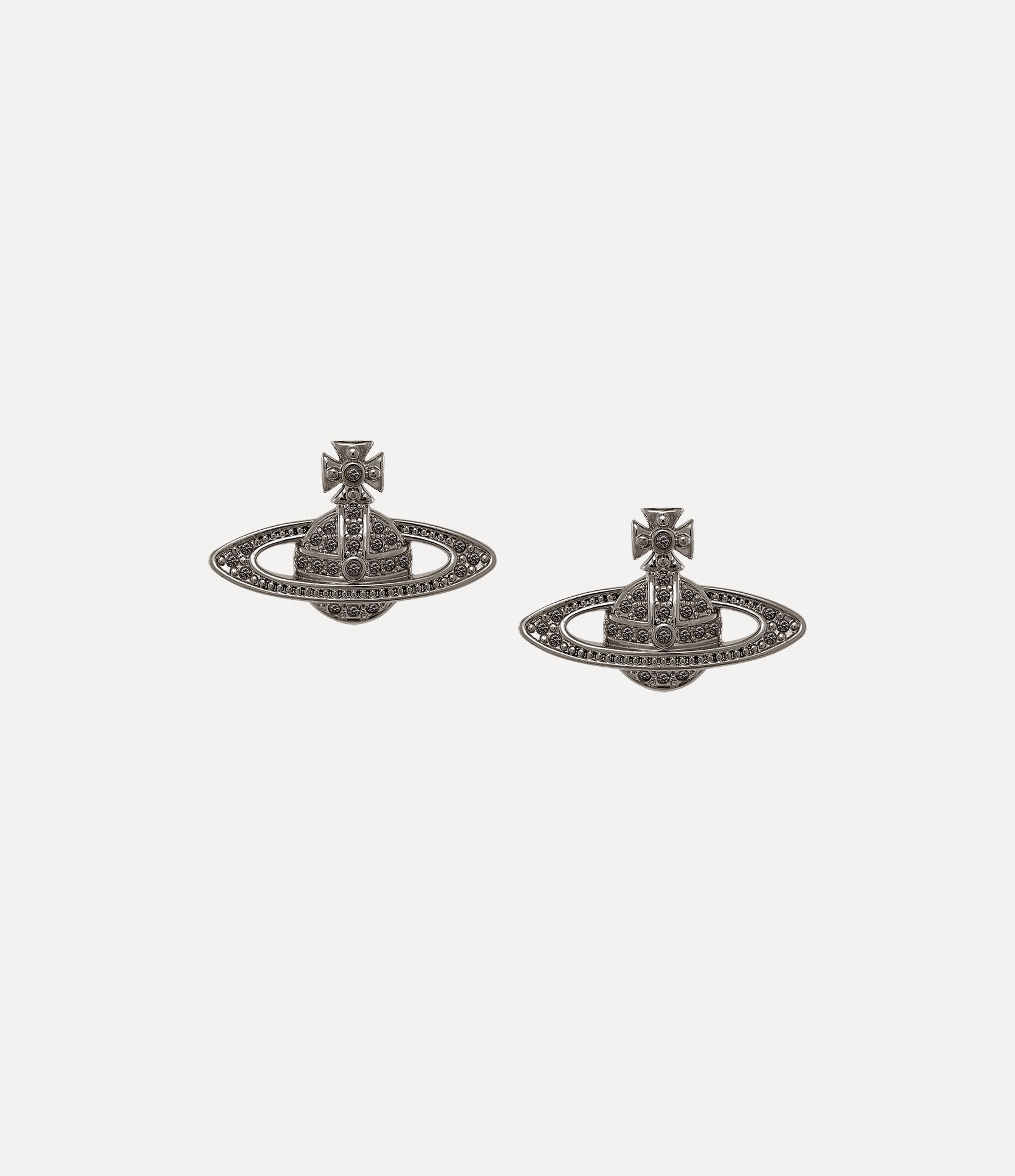 Mini Bas Relief ピアス - ルテニウム ブラックダイヤモンド