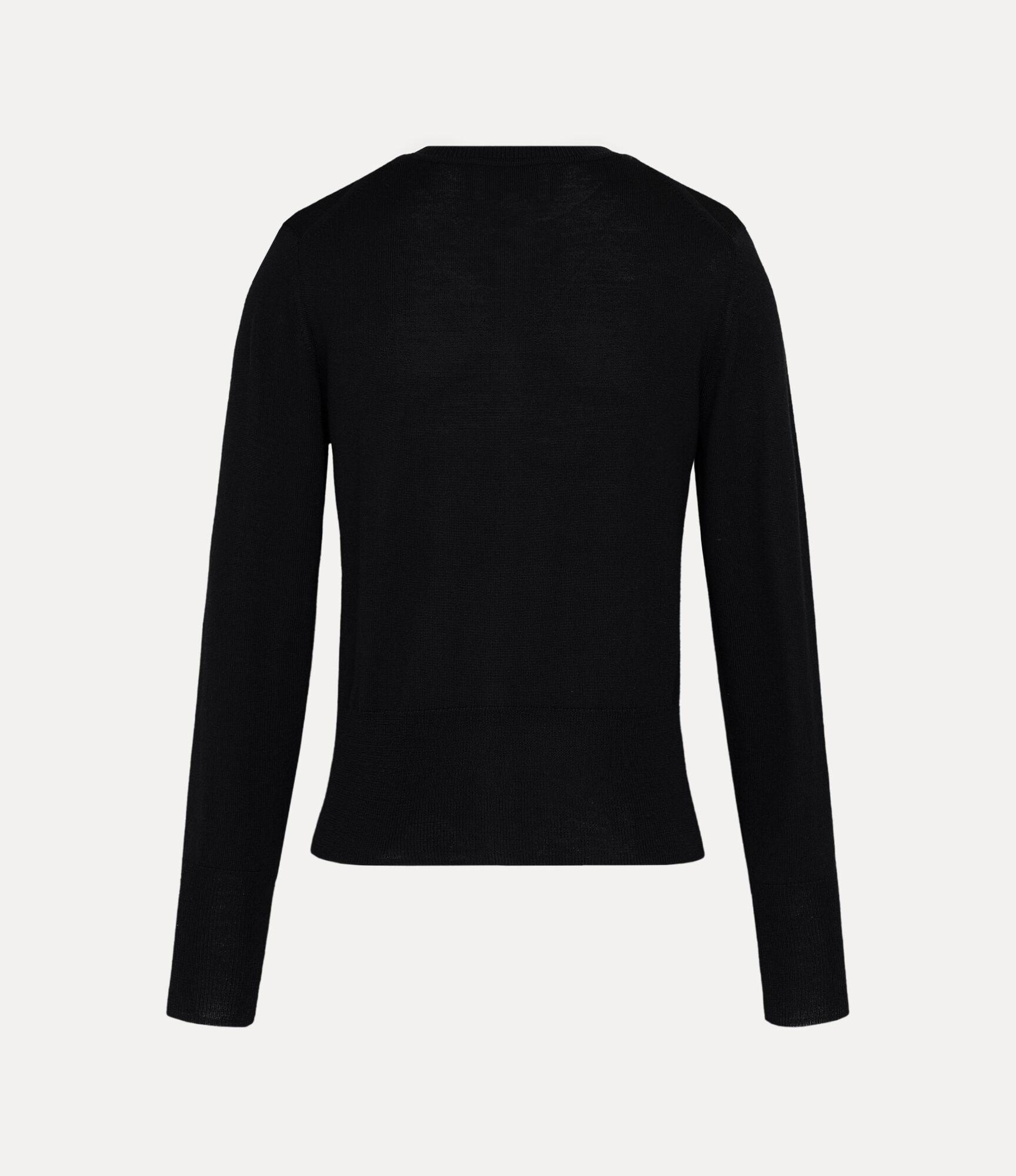 Fine Wool Basic Crew Cardigan  large image number 5