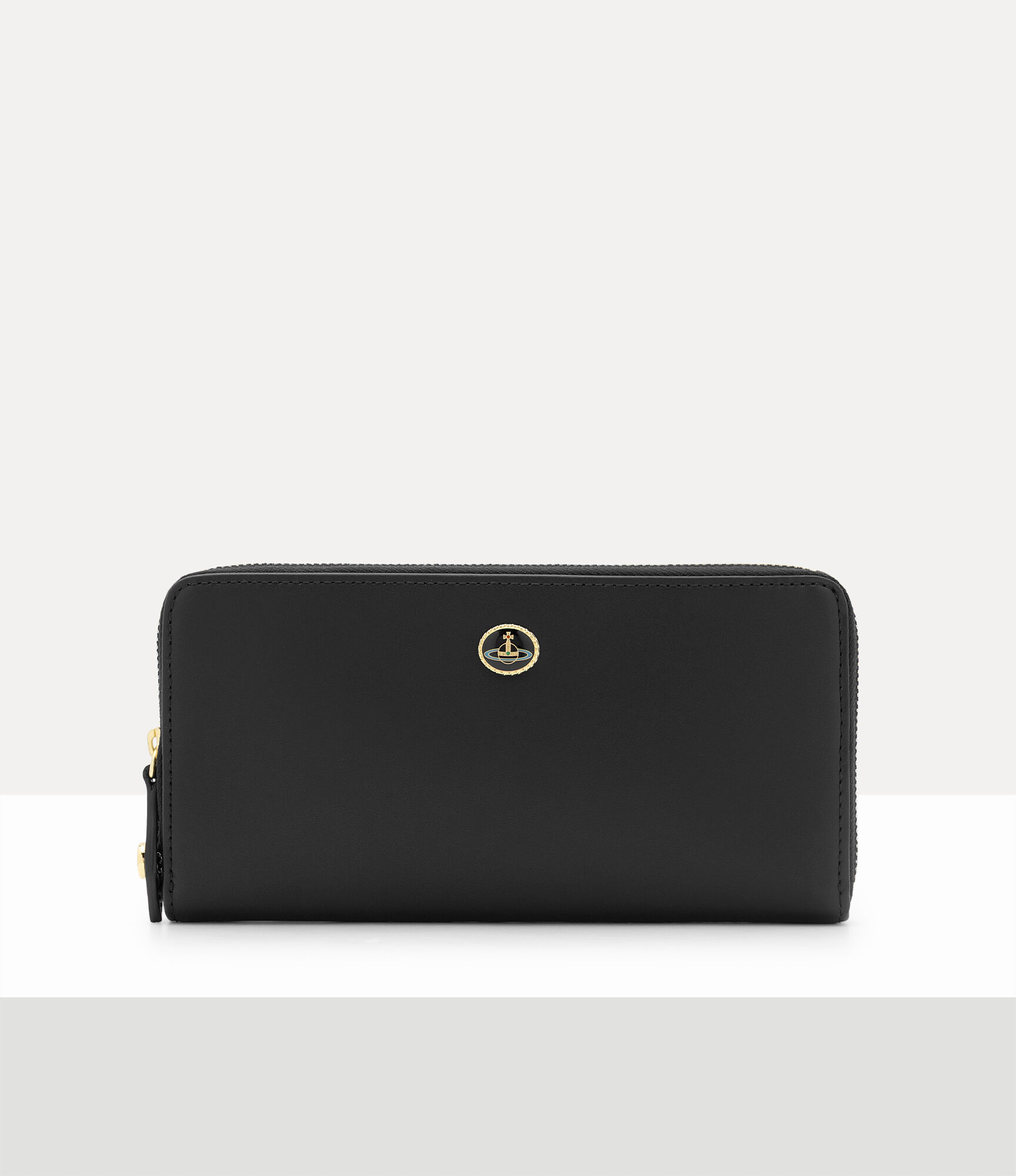 Executive Vintage Orb Zip Long Wallet in BLACK | Vivienne Westwood®