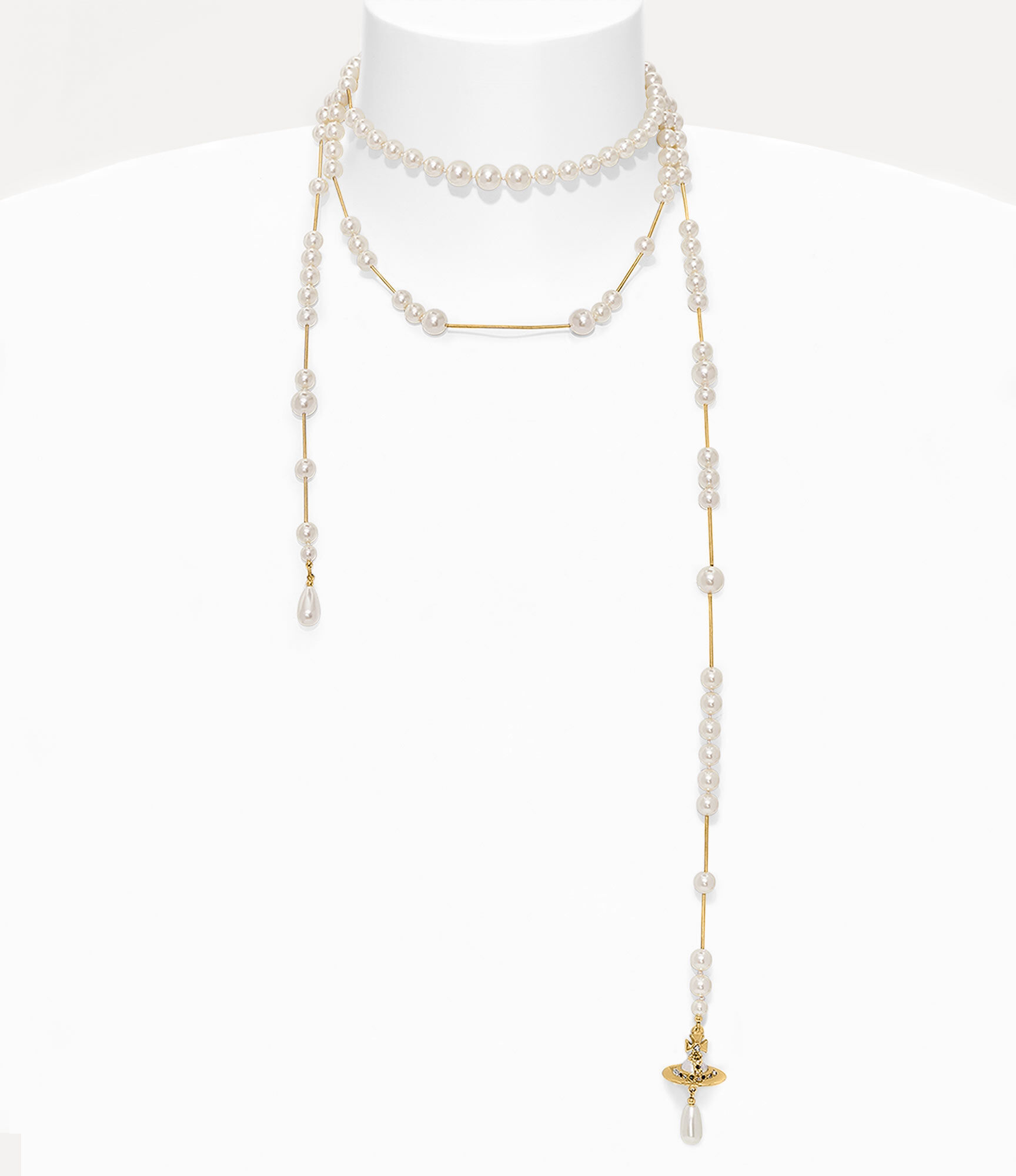 Broken pearl necklace