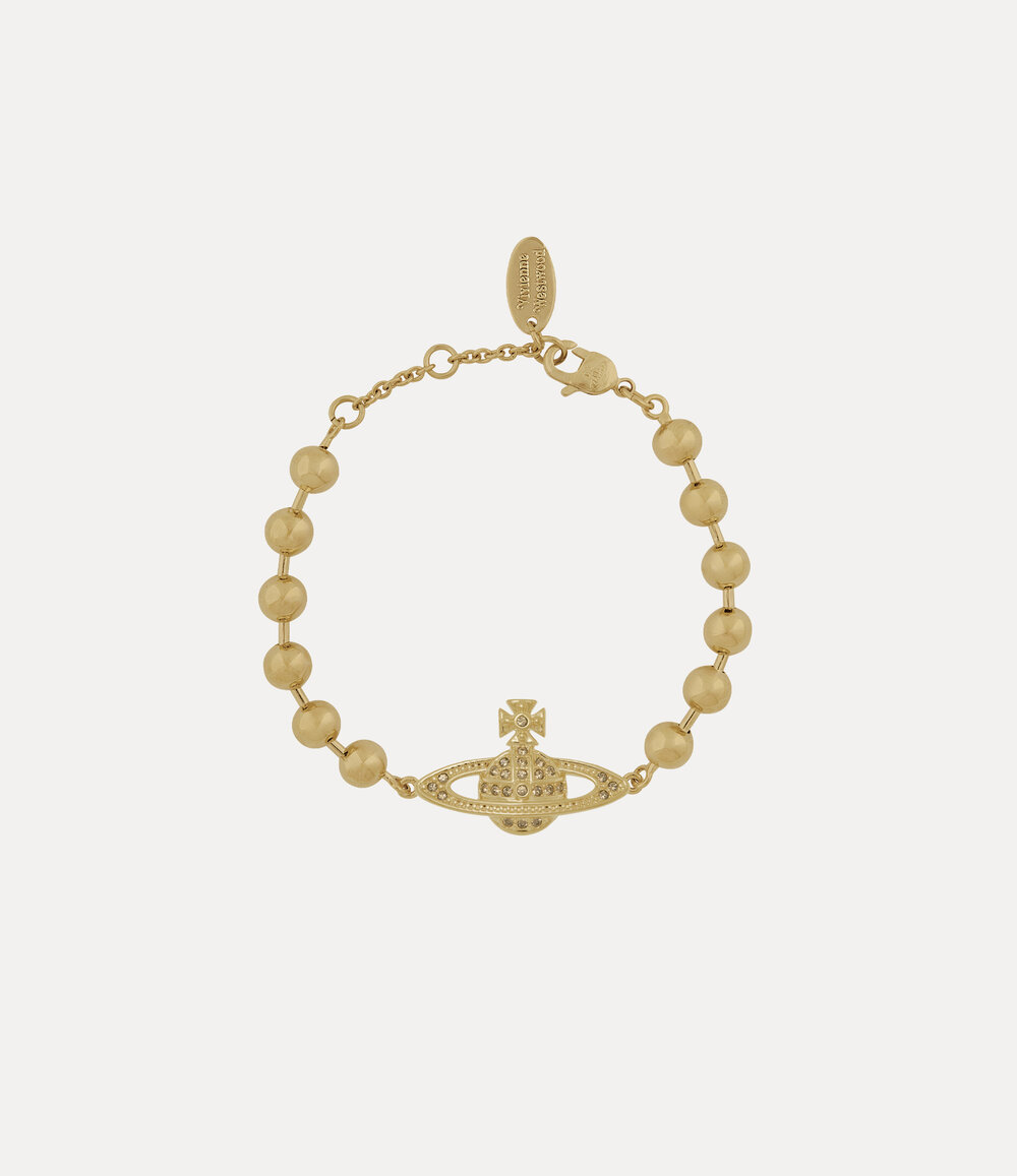Vivienne Westwood Thames Mini Bas Relief Bracelet in Goldlight Colorado Topaz Crystal