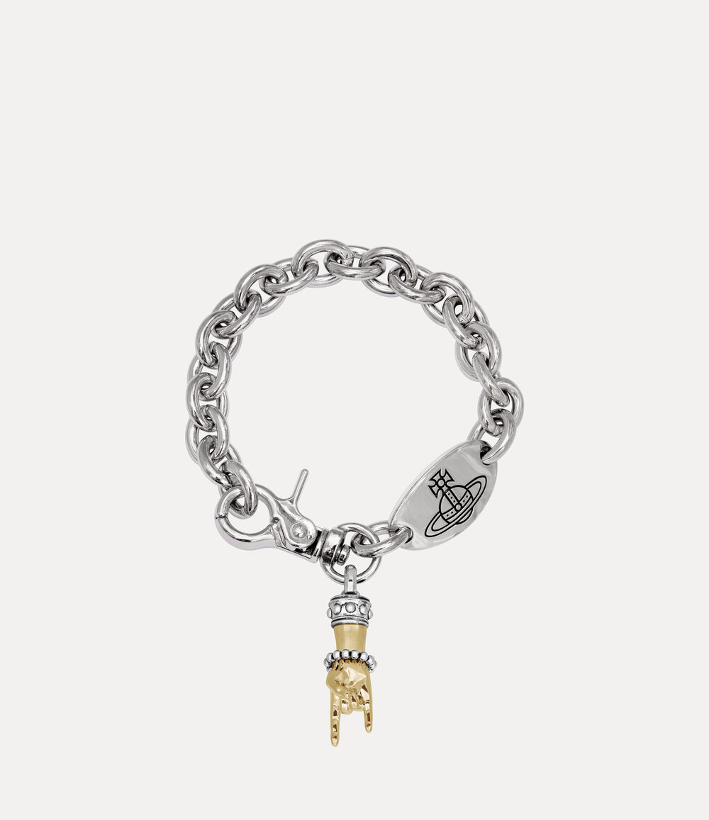 Vivienne Westwood Man. Anatoly Bracelet in antique platinum gold platinum
