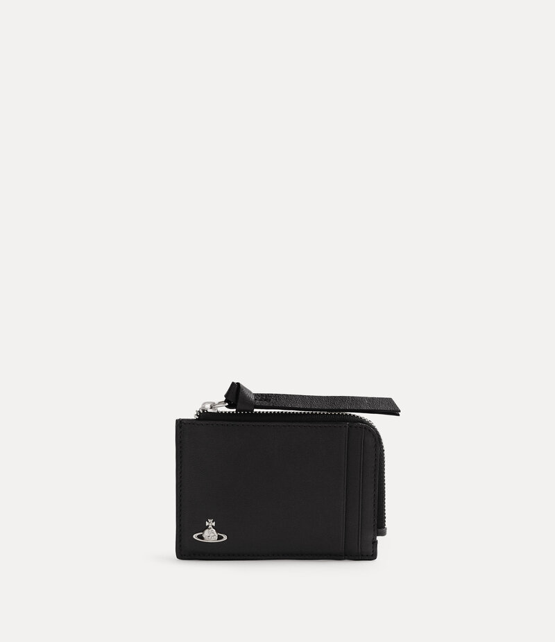 Vivienne Westwood Card Holder with Zip in Black