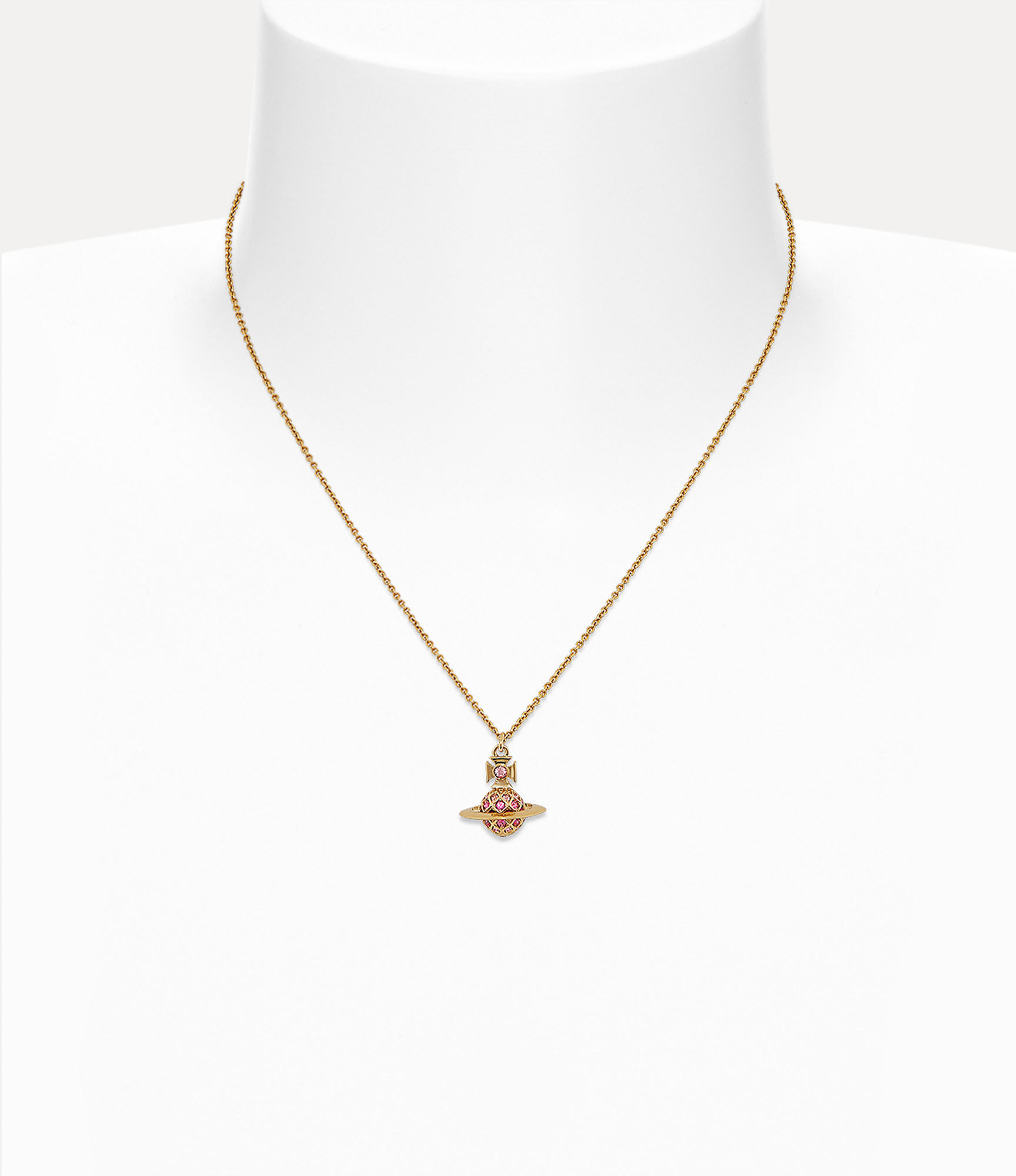 新品　ヴィヴィアン　GIGLIOLA SMALL PENDANT S GOLＤ Willa Small Pendant Necklace in GOLD-LIGHT-ROSE-ROSE-FUCHSIA