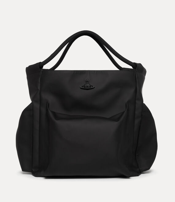 Vivienne Westwood Alton Large Slouchy Tote Coated Fabric Black