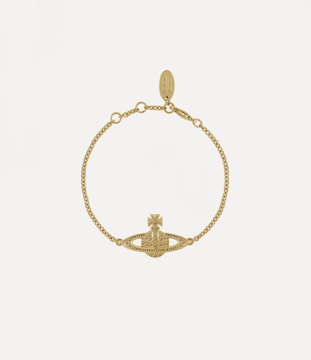 Vivienne Westwood Mini Bas Relief Chain Bracelet in Gold