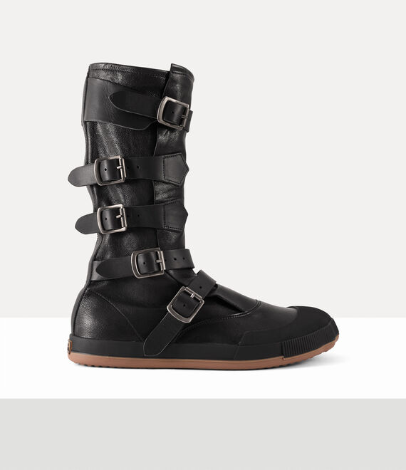 Vivienne Westwood Animal Pirate Boot Washed/veget Tanned Black 5-38 Women