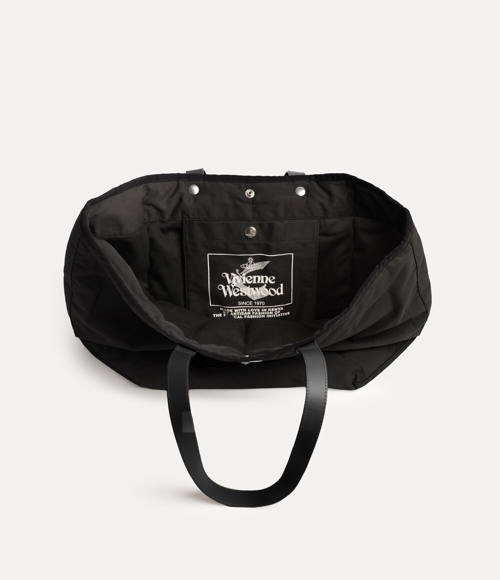 Vivienne Westwood Utility Shopper in Black Silver Hw, view 4